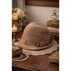 Vintage Knox Premier Quality Fedora Hat Brown Wool‎ Felt Classic Men's